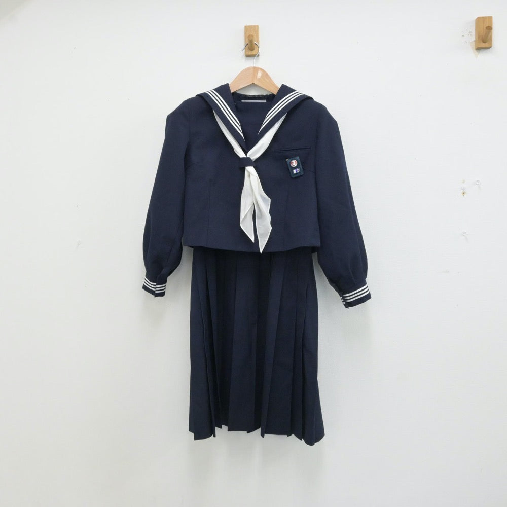 中古制服】千葉県 市川市立第六中学校 女子制服 2点（セーラー服