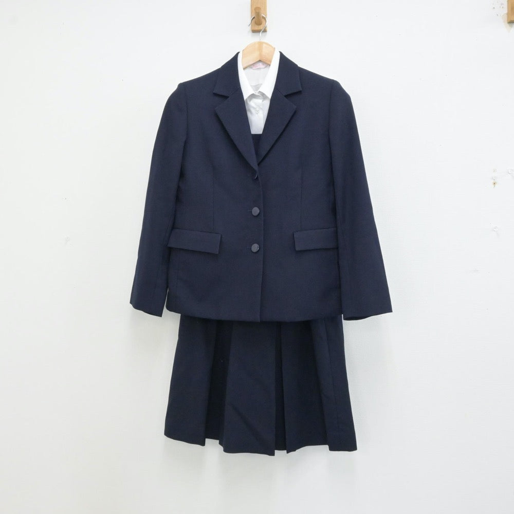 【中古】埼玉県 埼玉県立川越女子高等学校 女子制服 5点（ブレザー・シャツ・ベスト・スカート）sf013251