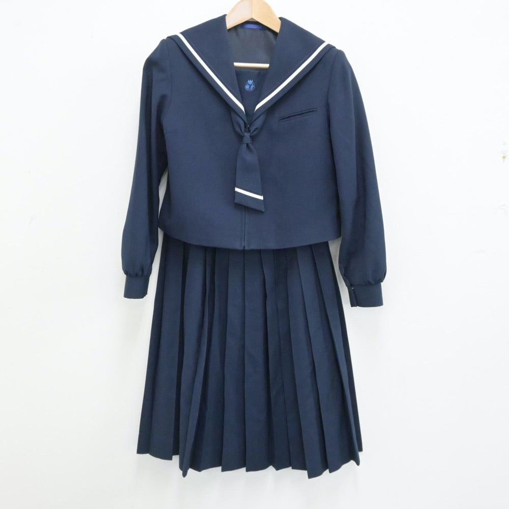 中古制服】群馬県 鎌倉中学校 女子制服 3点（セーラー服・スカート