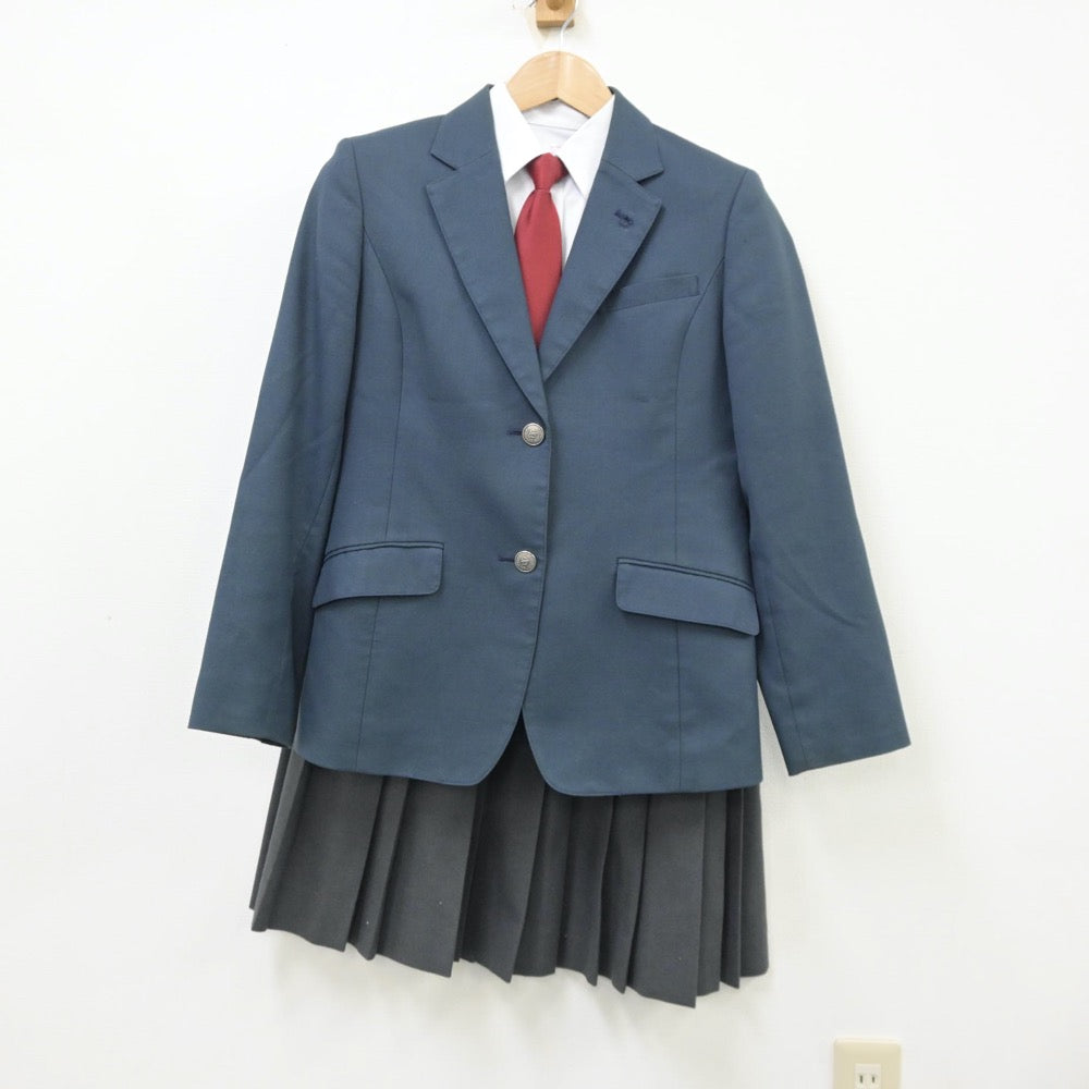 【中古】福岡県 福岡市立西陵高等学校 女子制服 4点（ブレザー・シャツ・スカート）sf013385