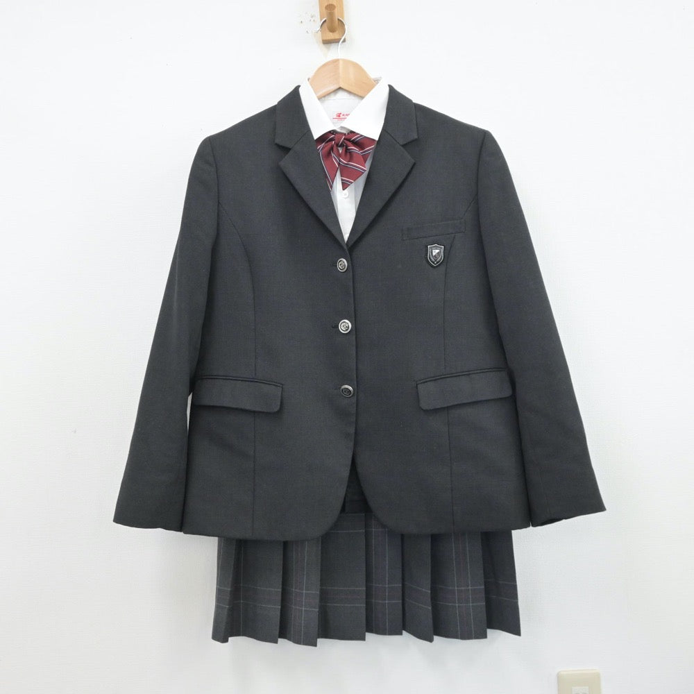 【中古】東京都 京華女子高等学校 女子制服 5点（ブレザー・シャツ・スカート）sf013487