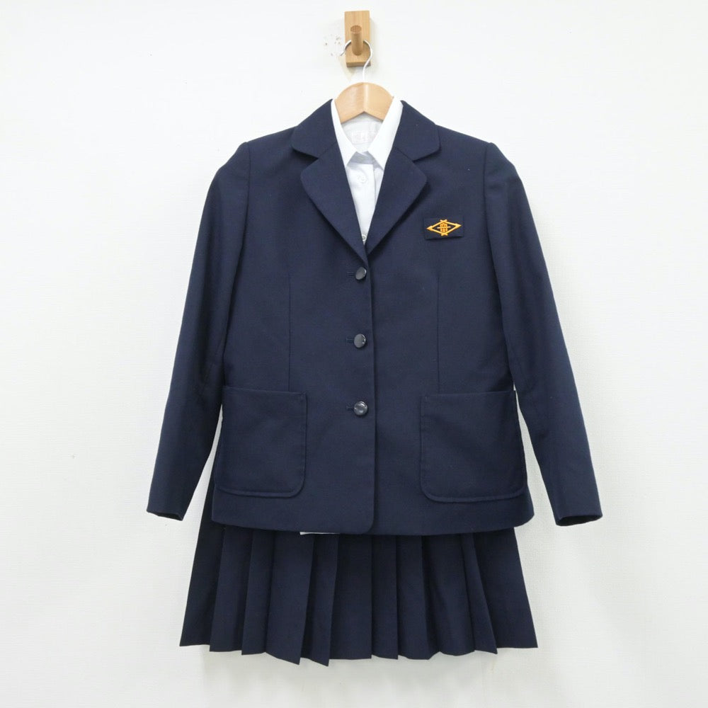 【中古】神奈川県 大正中学校 女子制服 4点（ブレザー・シャツ・ベスト・スカート）sf013873