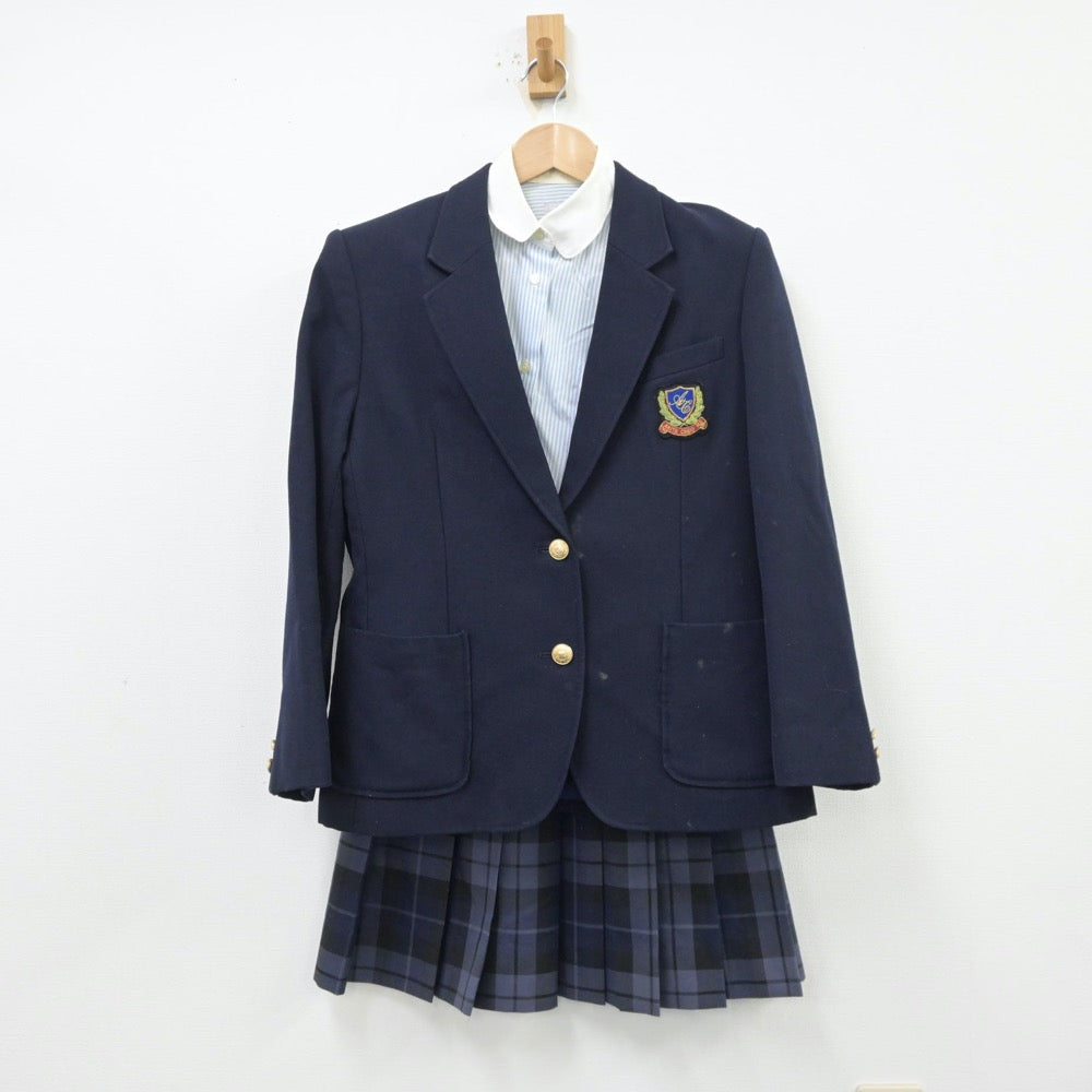 中古制服】秋田県 秋田中央高等学校 女子制服 3点（ブレザー・シャツ  