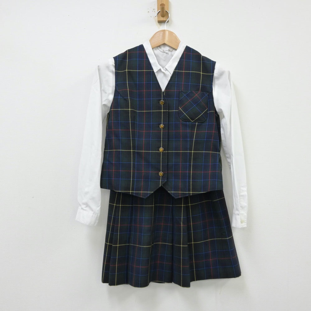 中古制服】大阪府 金光八尾高等学校 女子制服 3点（シャツ・ベスト・スカート）sf013927【リサイクル学生服】 | 中古制服通販パレイド