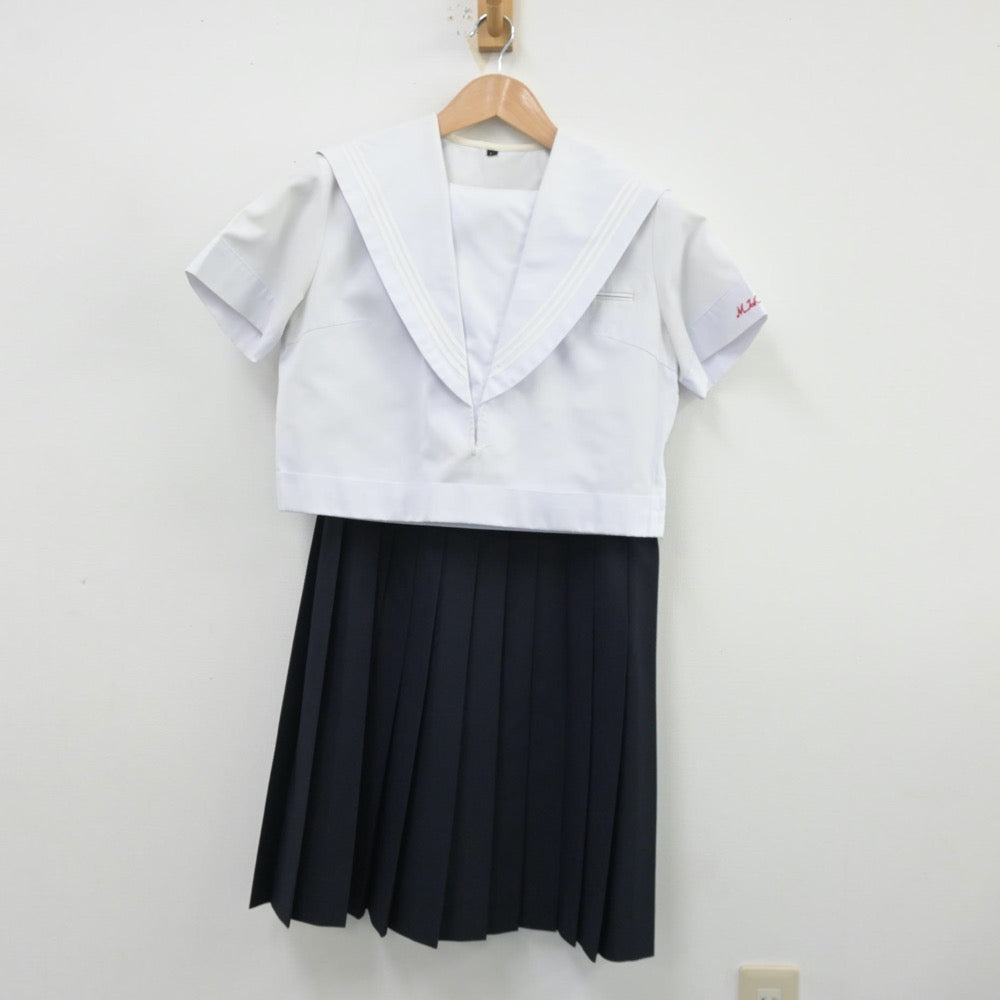 【中古】福岡県 福岡県立京都高等学校 女子制服 3点（セーラー服・スカート）sf014034