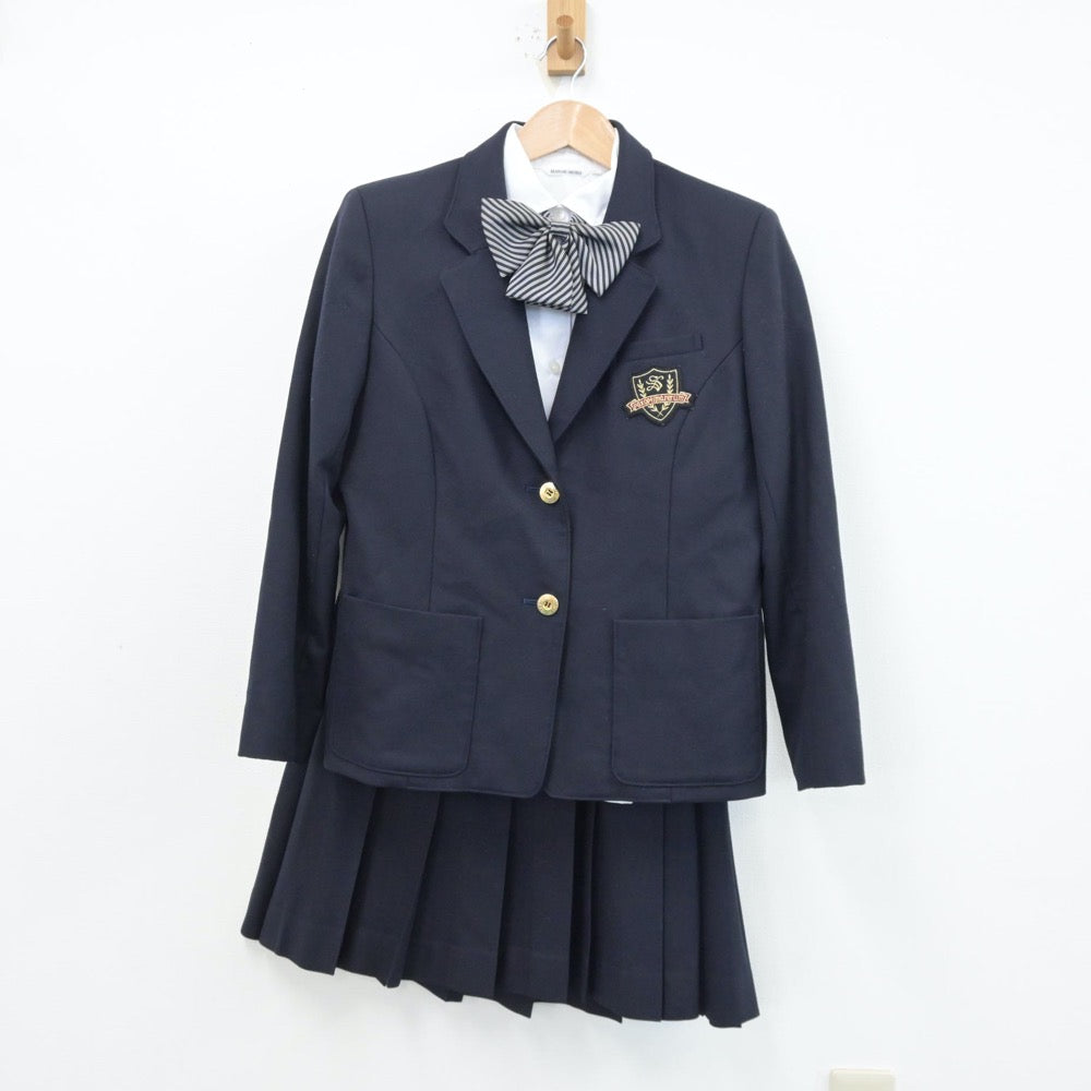 【中古】茨城県 聖徳大学附属取手聖徳女子高等学校 女子制服 5点（ブレザー・ベスト・シャツ・スカート）sf014065