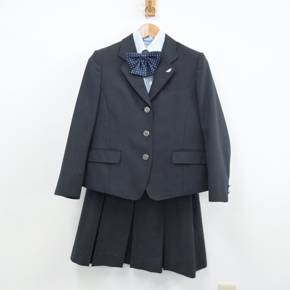 【中古】大阪府 大阪府立長野高等学校 女子制服 5点（ブレザー・ニット・シャツ・スカート）sf014202