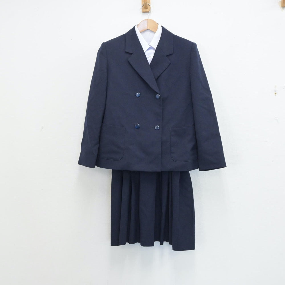 【中古】神奈川県 川崎市立中野島中学校 女子制服 3点（ブレザー・シャツ・ジャンパースカート）sf014267