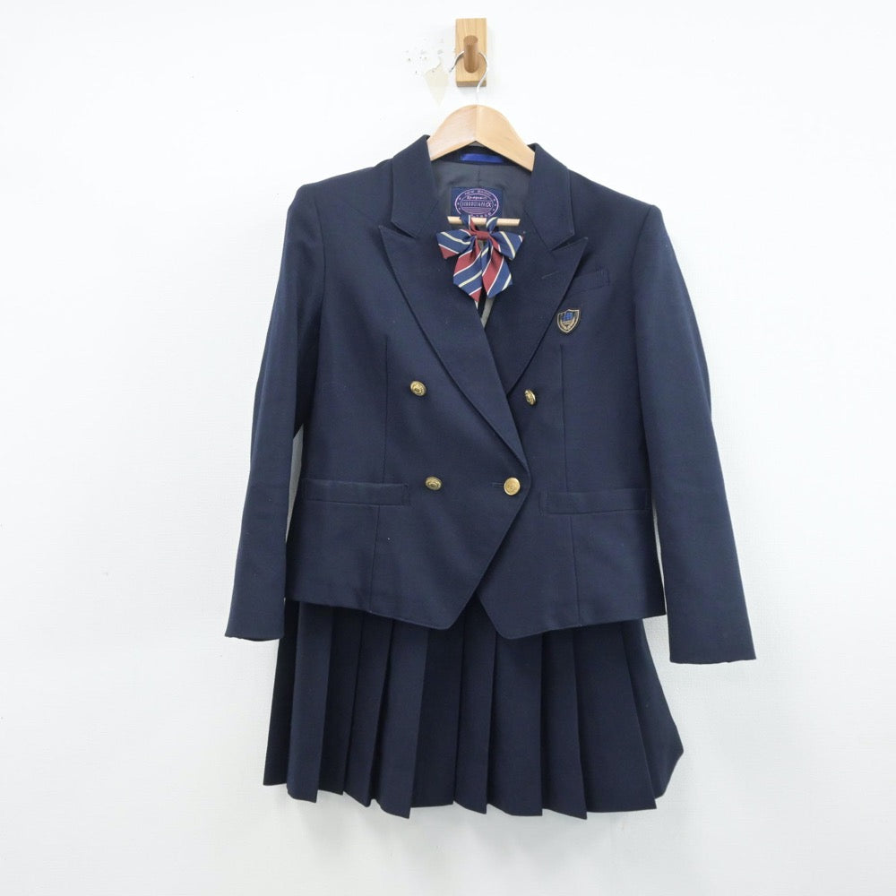 【中古】千葉県 幕張総合高等学校 女子制服 3点（ブレザー・スカート）sf014563