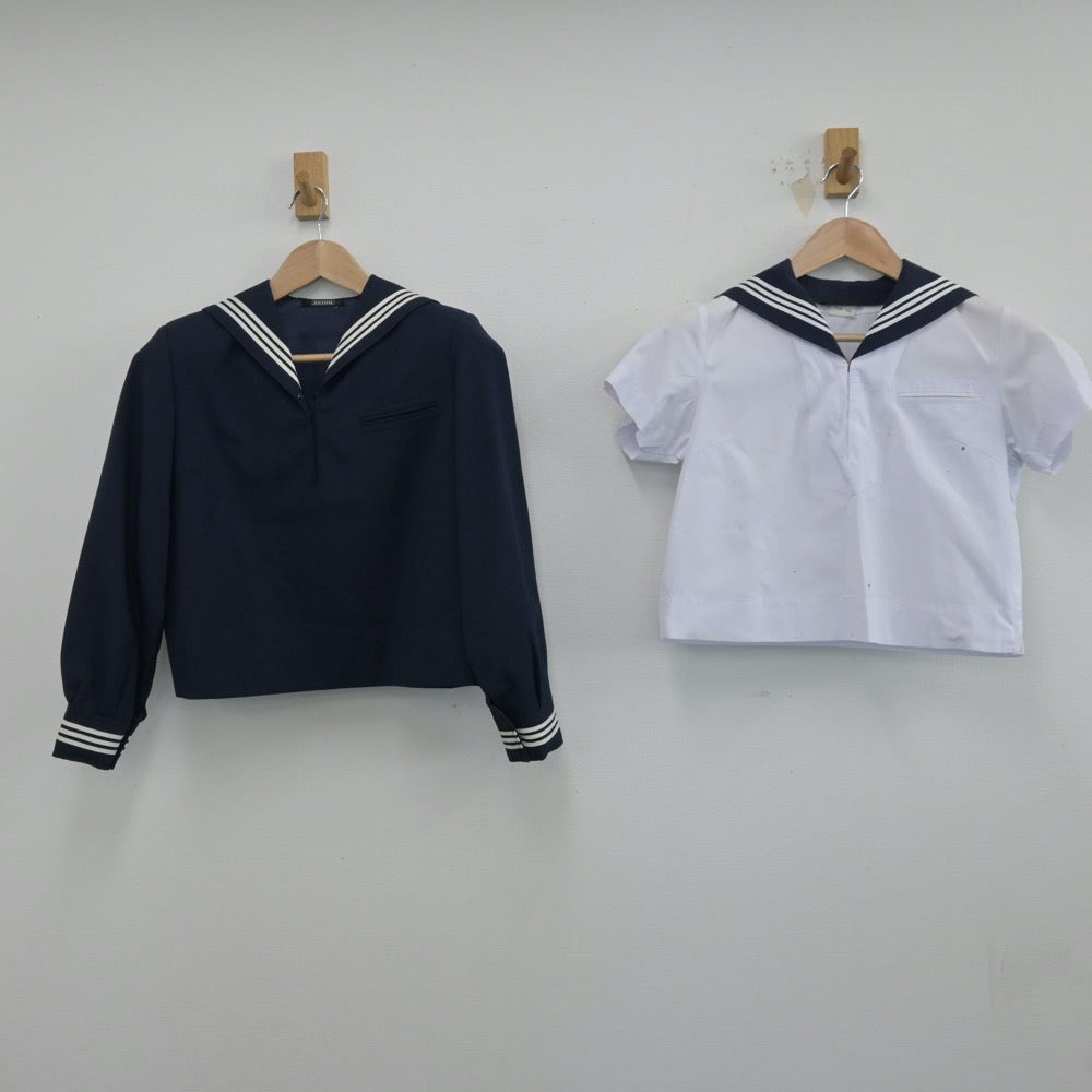 中古制服】東京都 筑波大学附属中学校 女子制服 3点（セーラー服