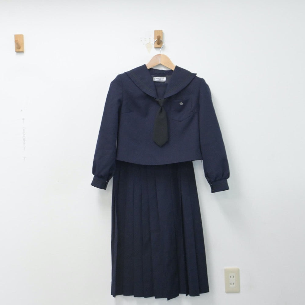 中古制服】北海道 室蘭栄高等学校 女子制服 3点（セーラー服・スカート