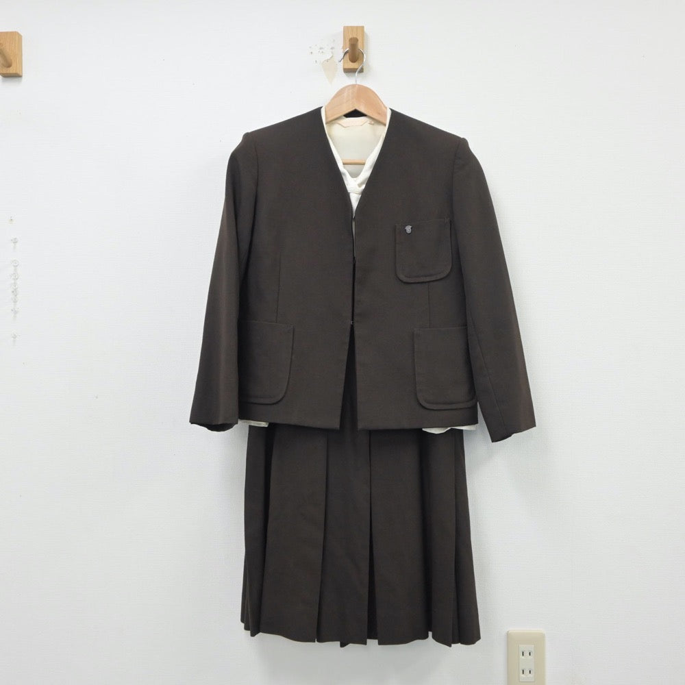 【中古】三重県 三重県立四日市商業高等学校 女子制服 4点（ブレザー・シャツ・ジャンパースカート）sf015086