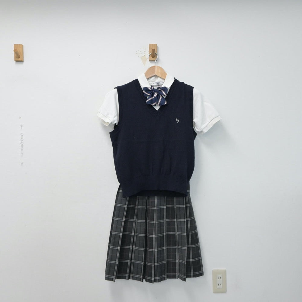 中古制服】東京都 立川国際中等教育学校 女子制服 4点（シャツ・ニットベスト・スカート）sf015154【リサイクル学生服】 | 中古制服通販パレイド