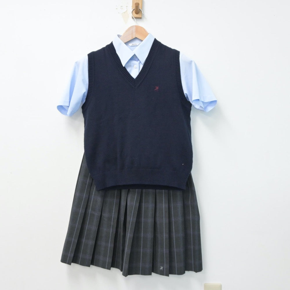 中古制服】東京都 富士高等学校 女子制服 3点（シャツ・ニットベスト・スカート）sf015329【リサイクル学生服】 | 中古制服通販パレイド