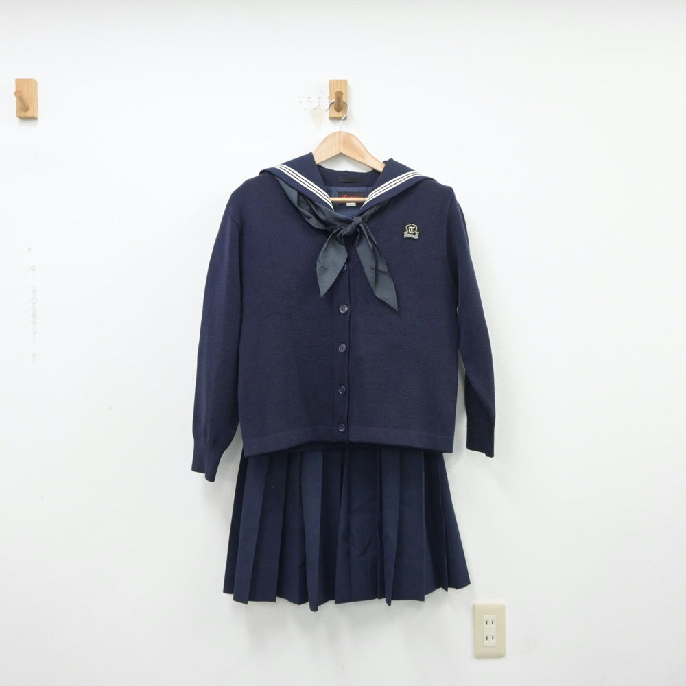 中古制服】兵庫県 高砂高等学校 女子制服 4点（セーラー服・ニット 