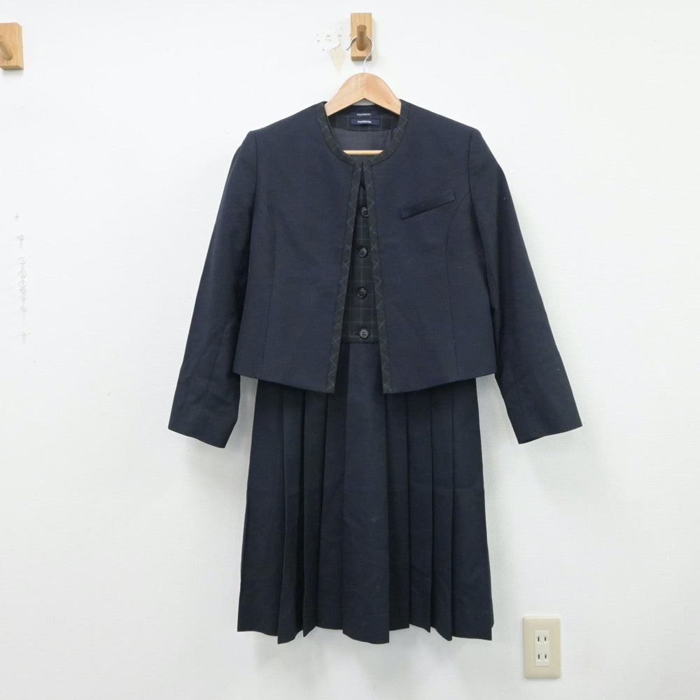 【中古】佐賀県 佐賀女子高等学校 女子制服 2点（ブレザー・ジャンパースカート）sf015453