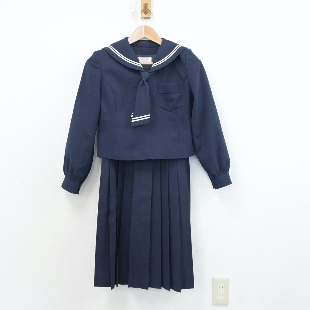 中古制服】北海道 向陵中学校 女子制服 3点（セーラー服・ジャンパー