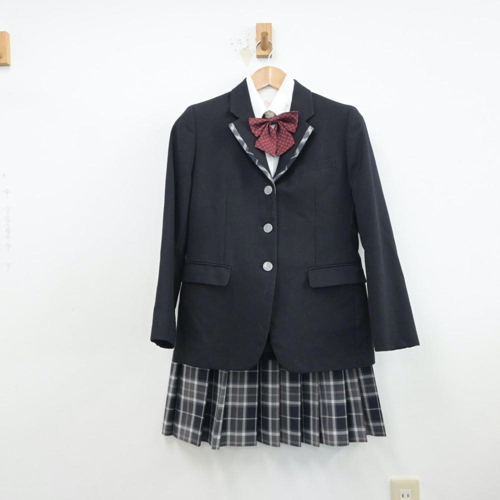 【中古】大阪府 大阪府立堺西高等学校 女子制服 5点（ブレザー・ニット・シャツ・スカート）sf015761