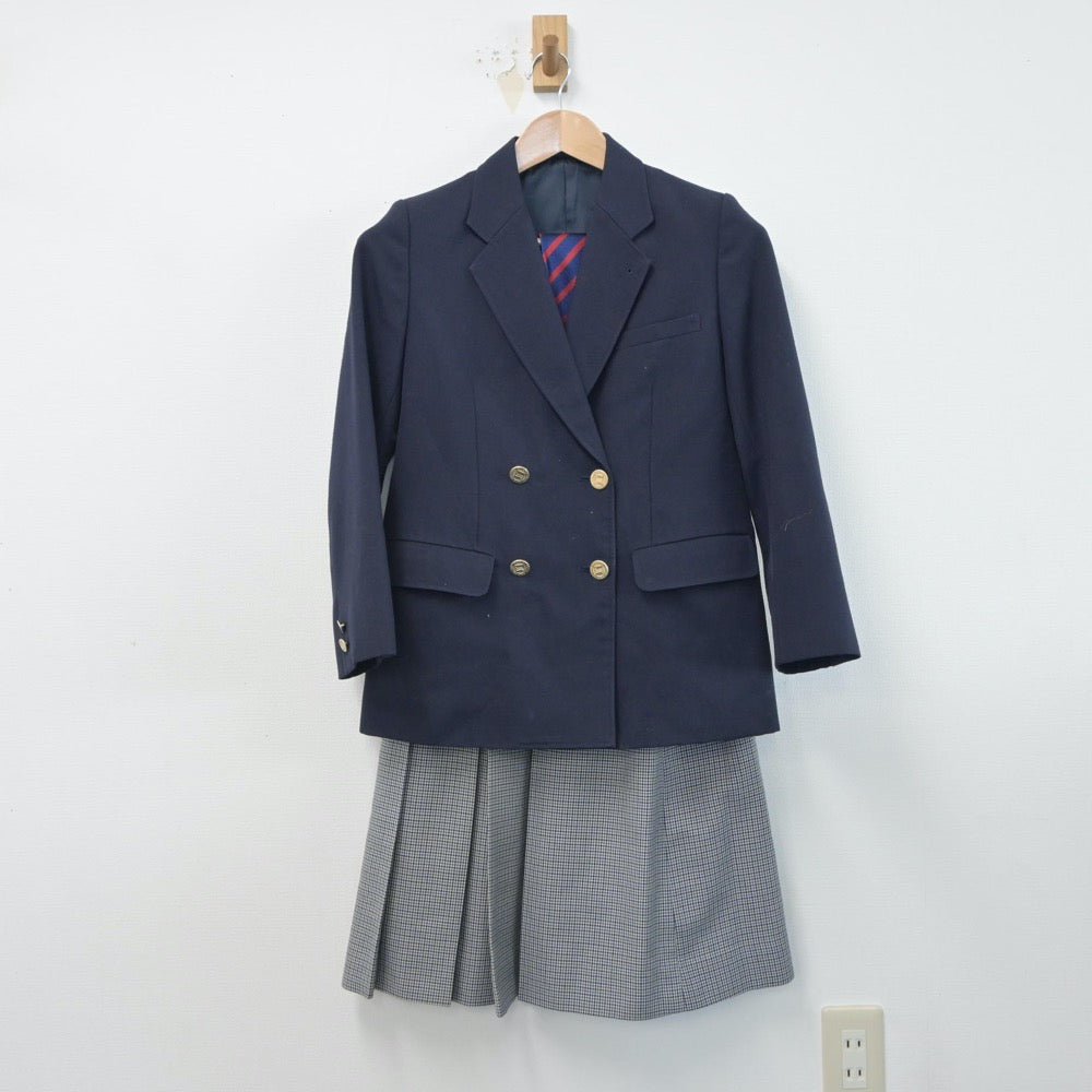 【中古】北海道 札幌市立厚別南中学校 女子制服 3点（ブレザー・スカート）sf015945