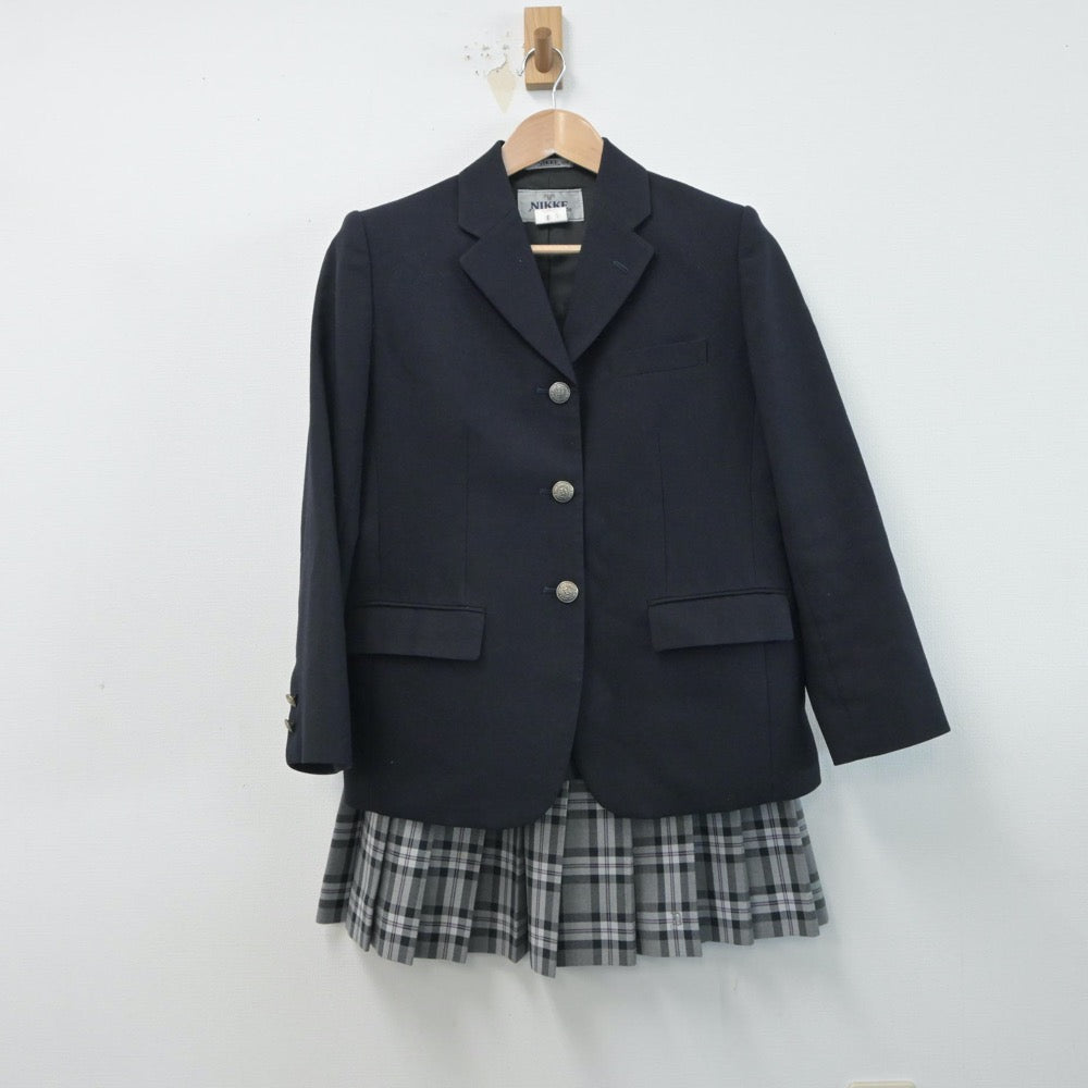 【中古】愛知県 同朋高等学校 女子制服 3点（ブレザー・ニット・スカート）sf015953