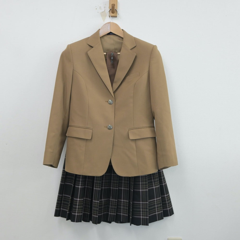 【中古】宮崎県 日向学院中学校高等学校 女子制服 4点（ブレザー・ニット・スカート）sf016351