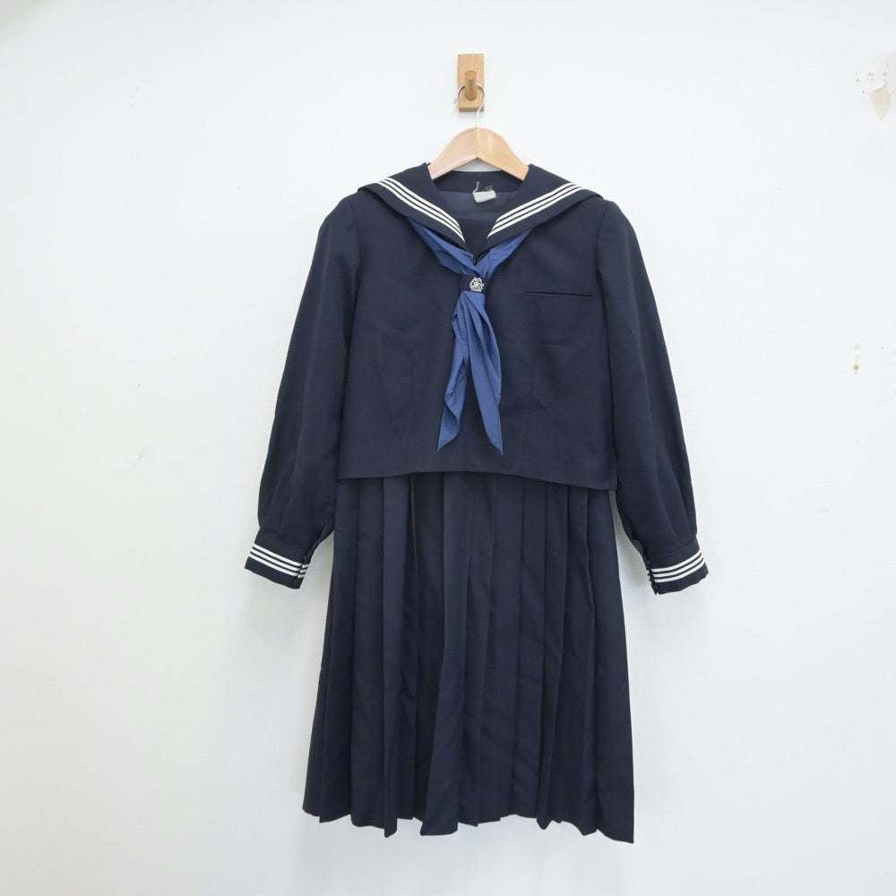 【中古】東京都 江東区立深川第一中学校 女子制服 2点（セーラー服・ジャンパースカート）sf016369