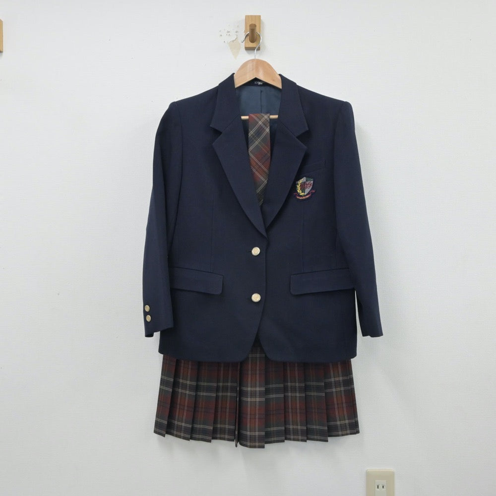 【中古】大阪府 清教学園中学校・高等学校 女子制服 3点（ブレザー・スカート）sf016517