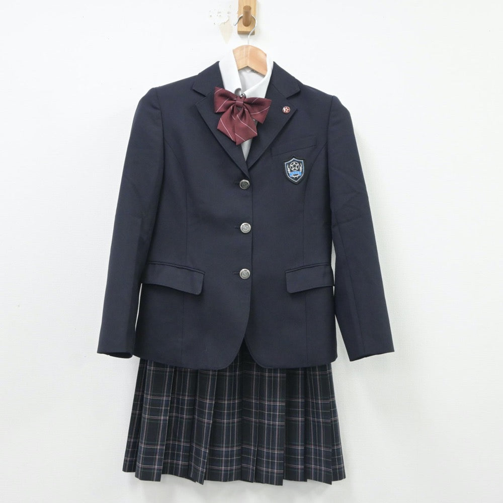 【中古】福岡県 星琳高等学校 女子制服 4点（ブレザー・シャツ・スカート）sf016607