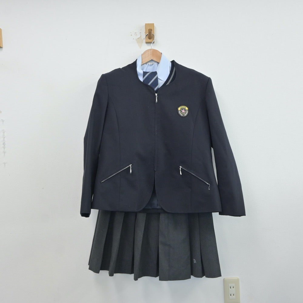 中古制服】奈良県 高取国際高等学校 女子制服 6点（ブレザー・ニット