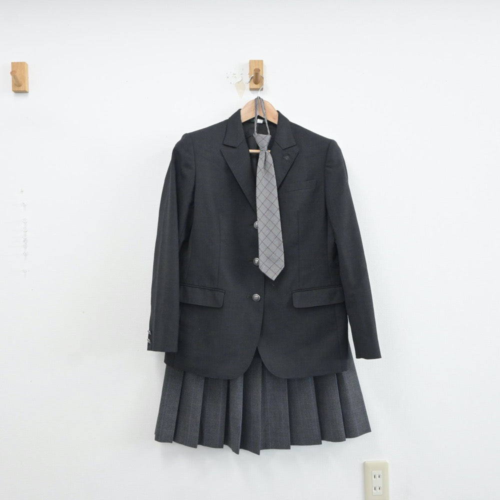 中古制服】徳島県 城南高等学校 女子制服 4点（ブレザー・ニット