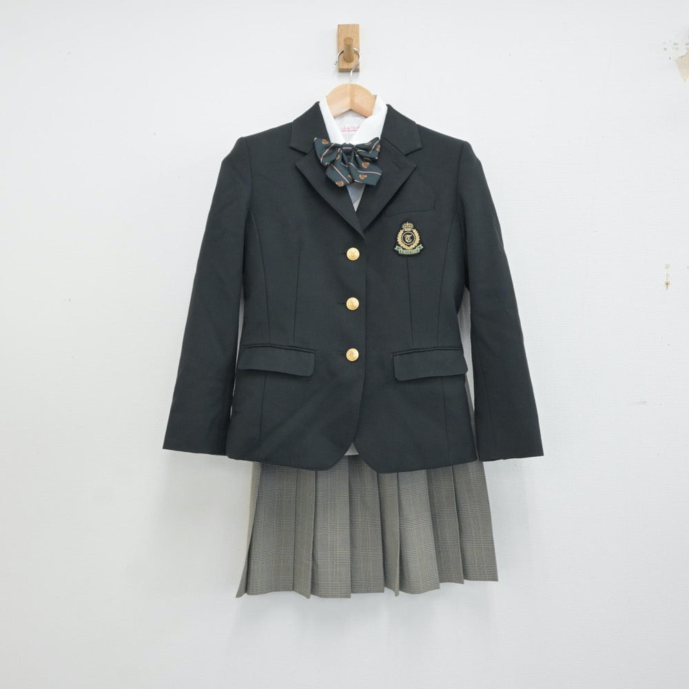 【中古】東京都 東洋高等学校 女子制服 5点（ブレザー・シャツ・ニット・スカート）sf016912