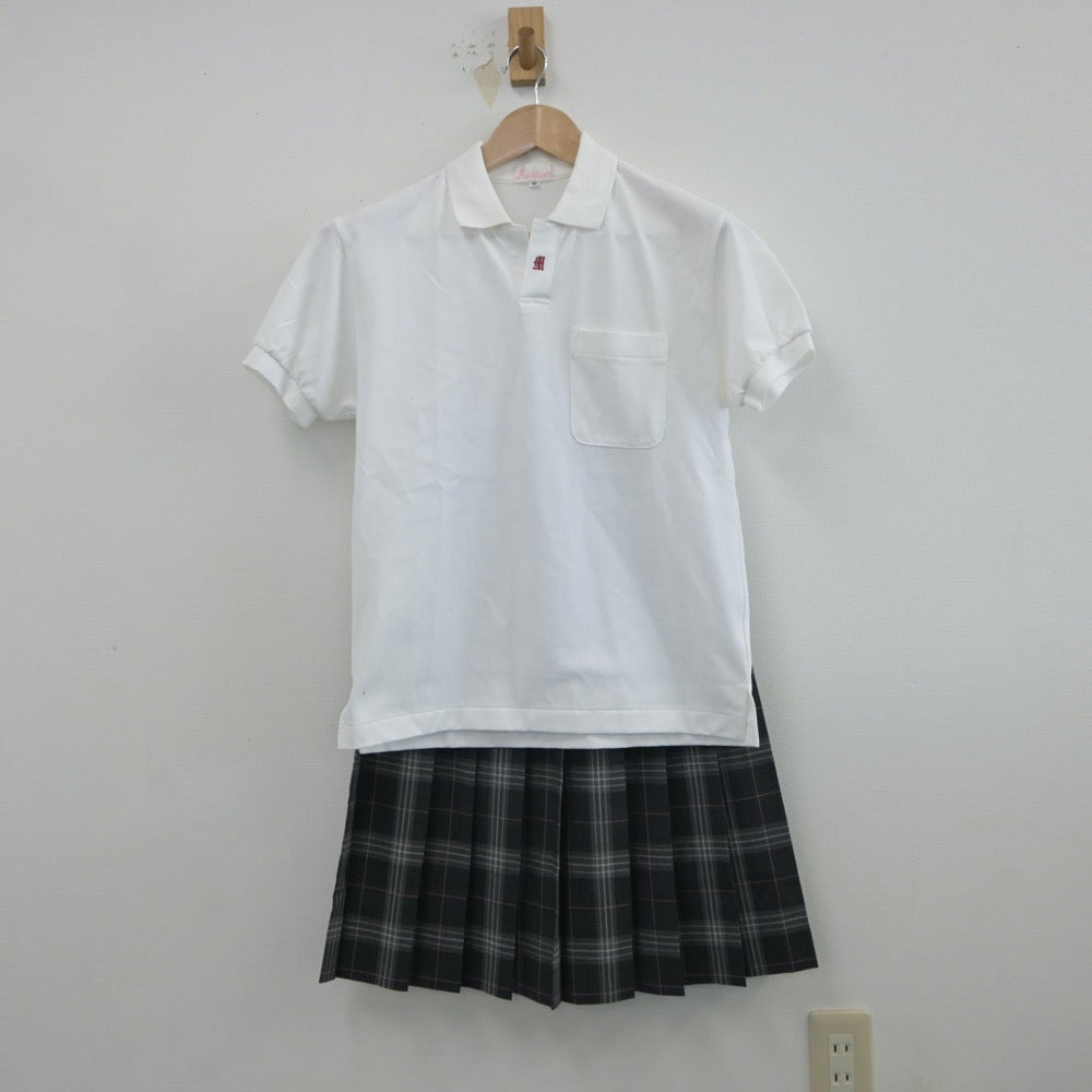 中古制服】兵庫県 湊翔楠中学校 女子制服 2点(シャツ・スカート 中古制服】兵庫県 湊翔楠中学校 女子制服 2点(シャツ・スカート