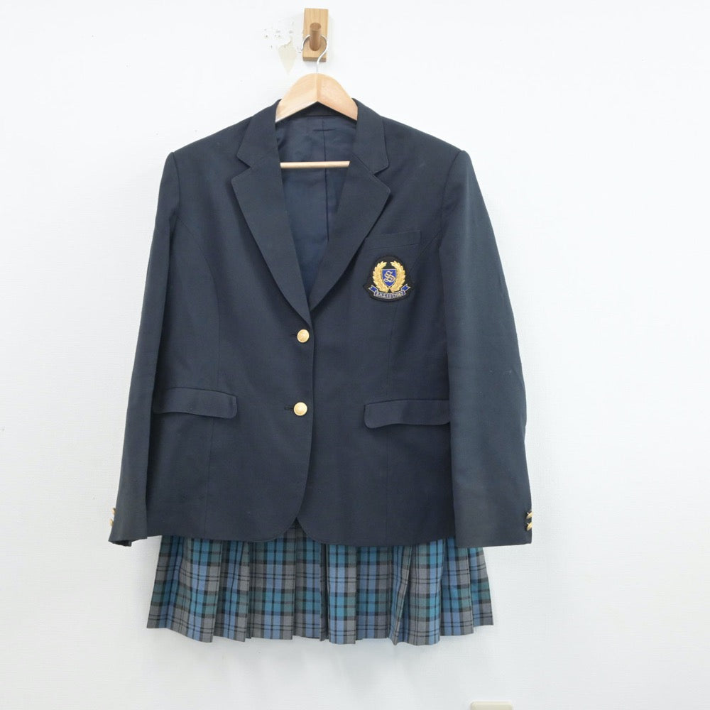 中古制服】神奈川県 新栄高等学校 女子制服 2点（ブレザー・スカート 