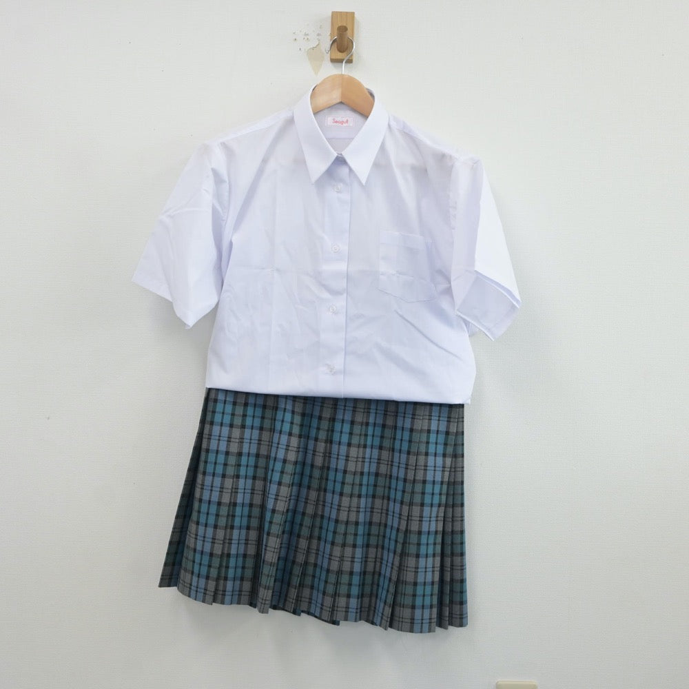 【中古】神奈川県 新栄高等学校 女子制服 2点（シャツ・スカート）sf017151