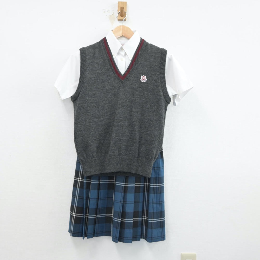 中古制服】大阪府 桃山学院中学校・高等学校 女子制服 4点（シャツ・ニットベスト・スカート）sf017158【リサイクル学生服】 | 中古制服 通販パレイド