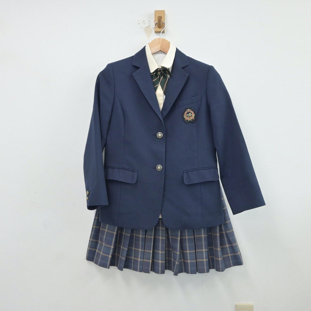 中古制服】宮崎県 宮崎日本大学高等学校 女子制服 5点（ブレザー 