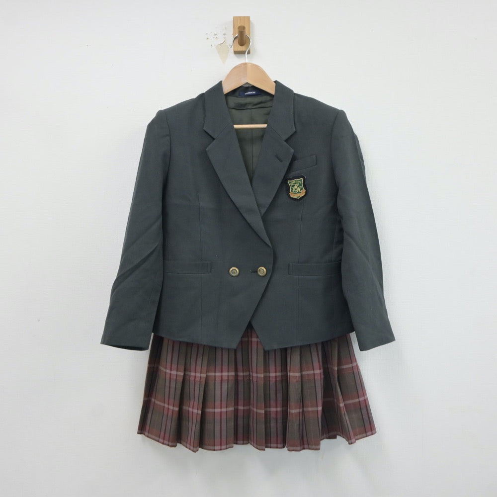 中古制服】京都府 花園高等学校 女子制服 4点（ブレザー・ニット