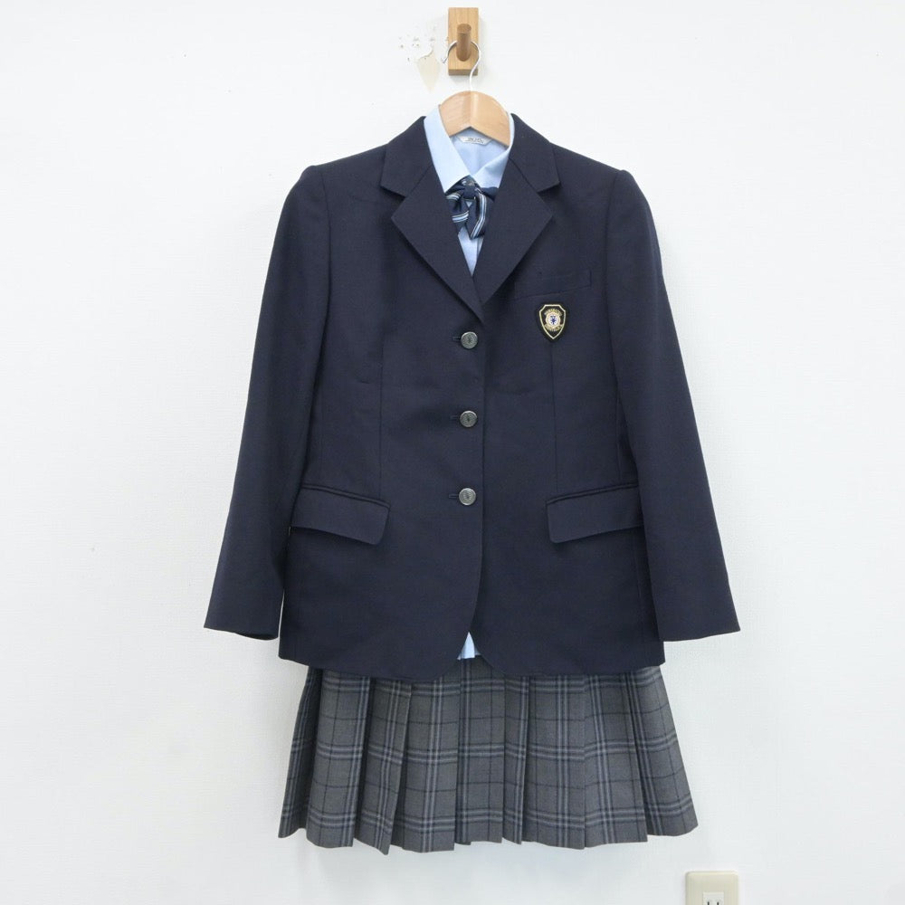 中古制服】静岡県 浜松市立高等学校 女子制服 6点（ブレザー・シャツ