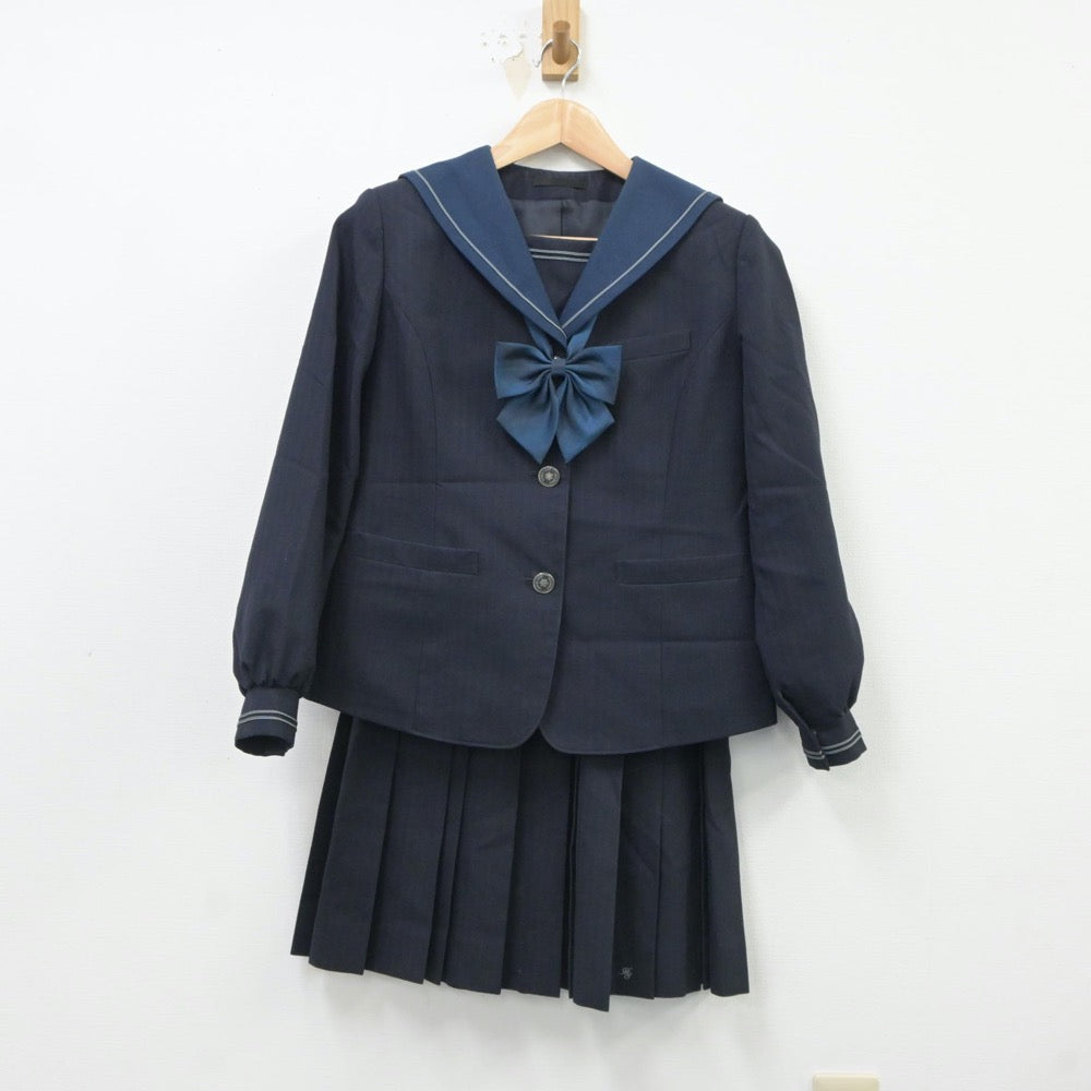 【中古】東京都 都立晴海総合高等学校 女子制服 3点（セーラー服・スカート）sf017637