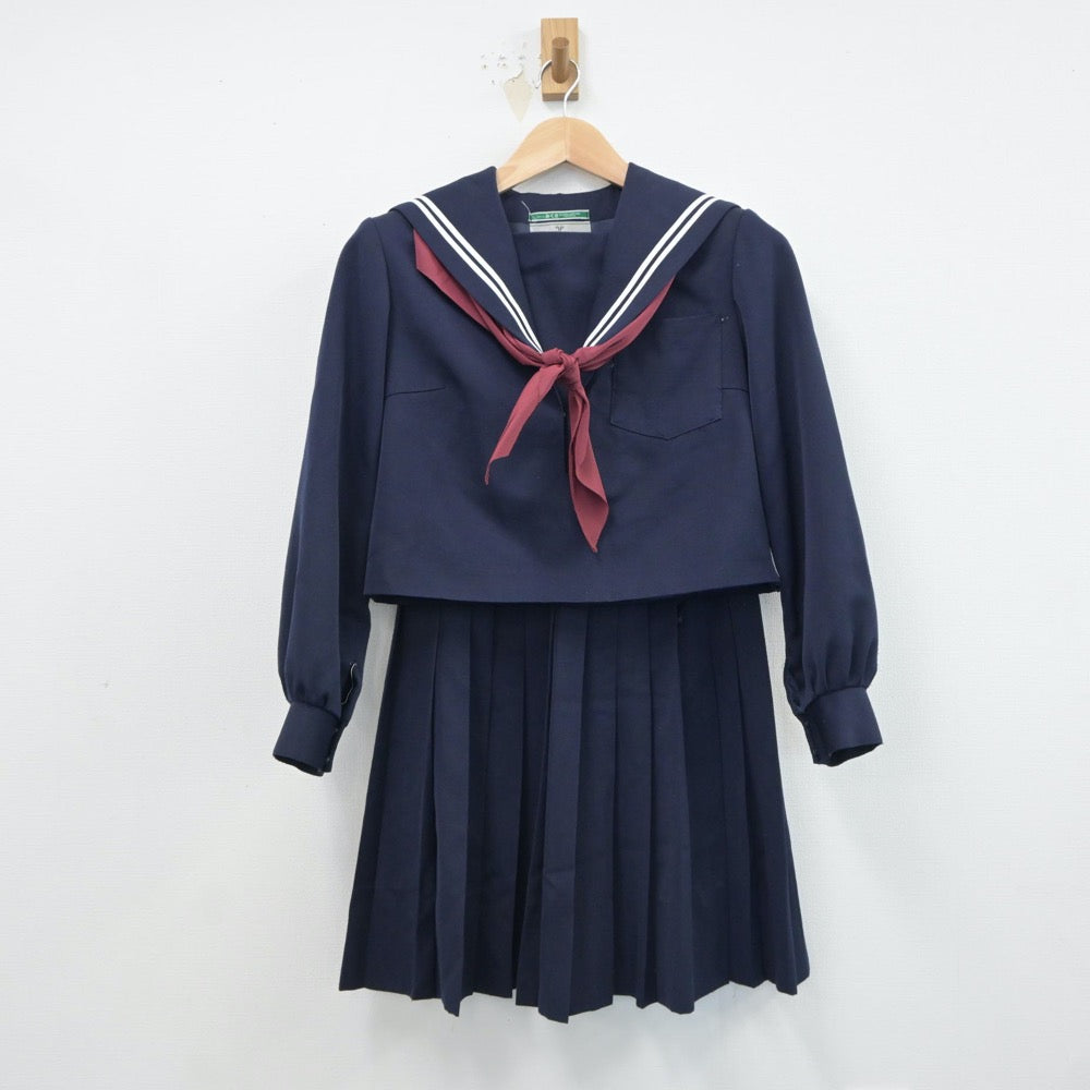 【中古】愛知県 豊南中学校 女子制服 3点（セーラー服・スカート）sf017754