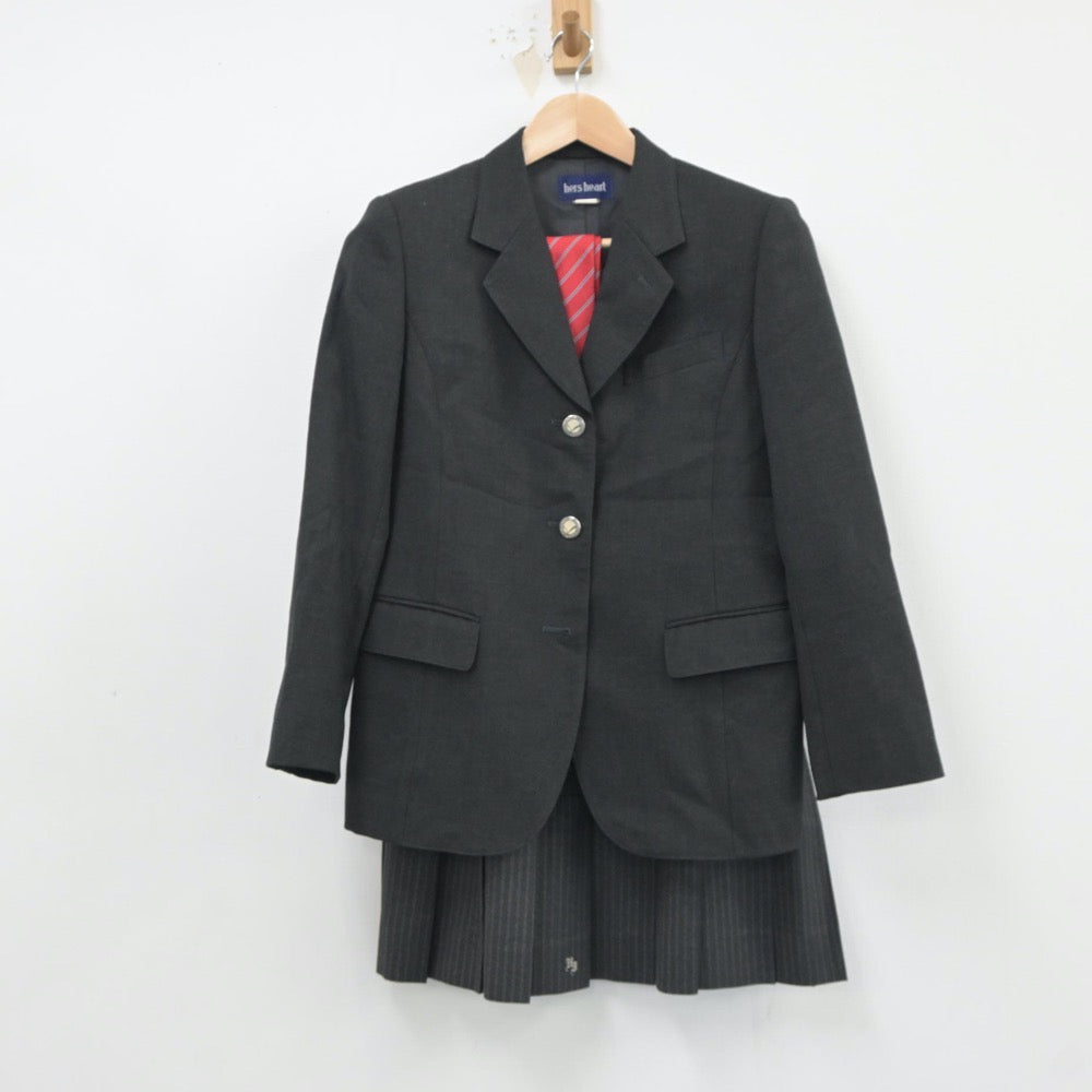 【中古】東京都 東京都立東久留米総合高等学校 女子制服 5点（ブレザー・スカート・スカート）sf018046