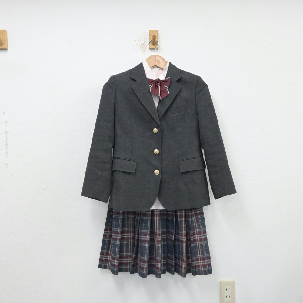 【中古】東京都 明治大学付属中野八王子中学校 女子制服 4点（ブレザー・シャツ・スカート）sf018198