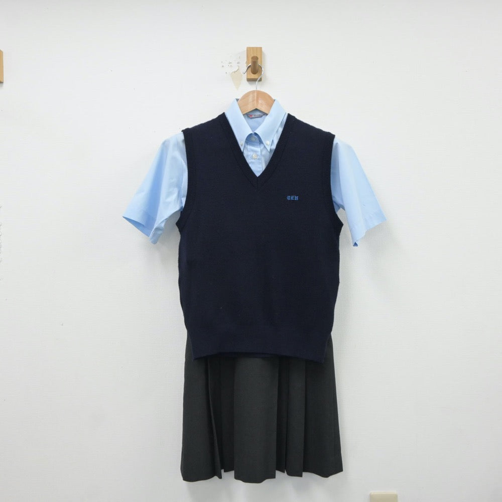 中古制服】千葉県 千葉英和高等学校 女子制服 3点（シャツ・ニットベスト・スカート）sf018200【リサイクル学生服】 | 中古制服通販パレイド