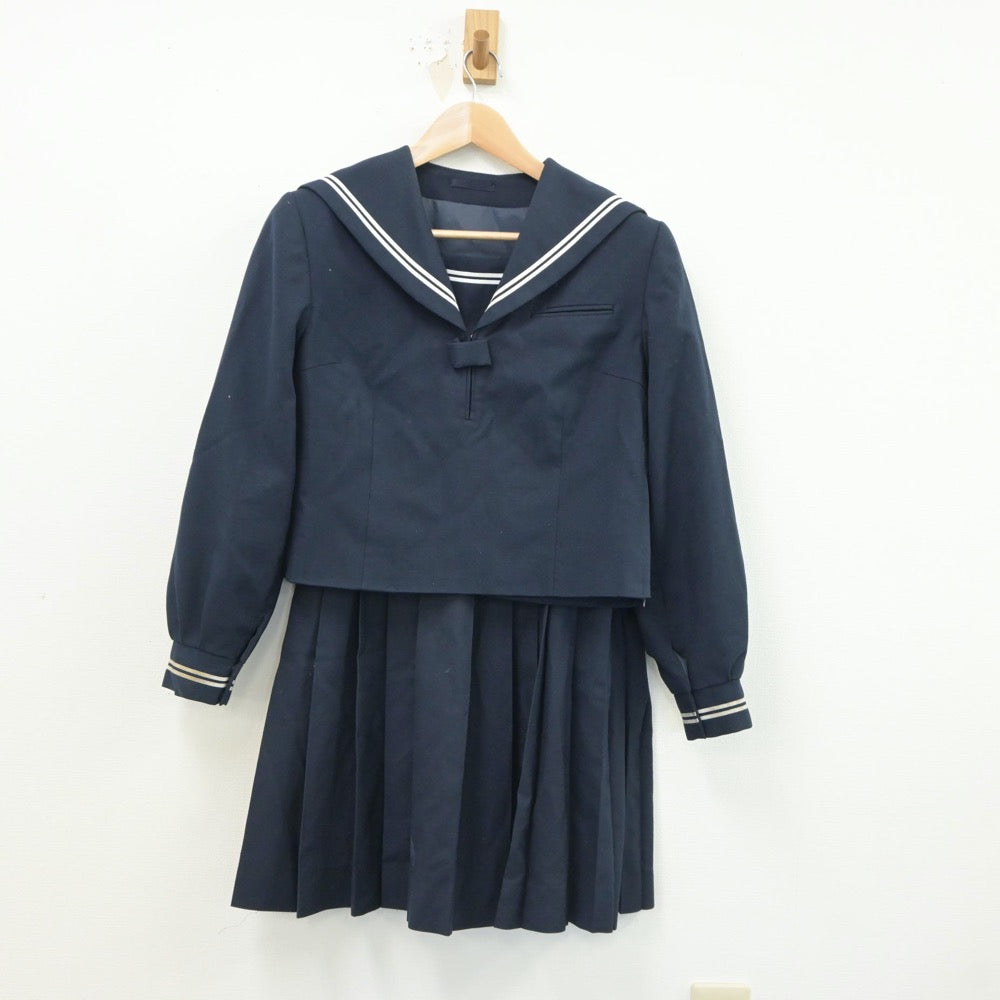 中古制服】茨城県 大穂中学校 女子制服 2点（セーラー服