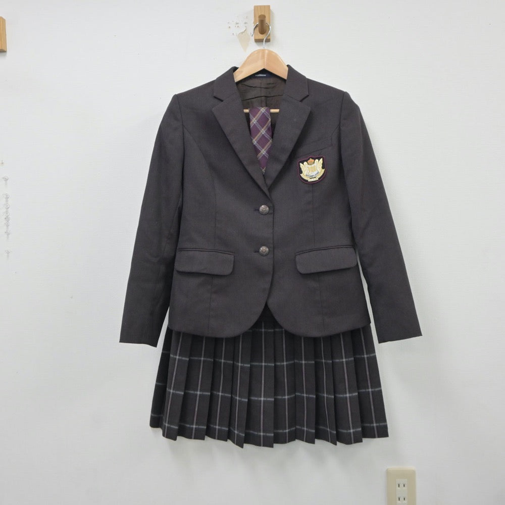 【中古】秋田県 秋田令和高等学校 女子制服 3点（ブレザー・スカート）sf018482