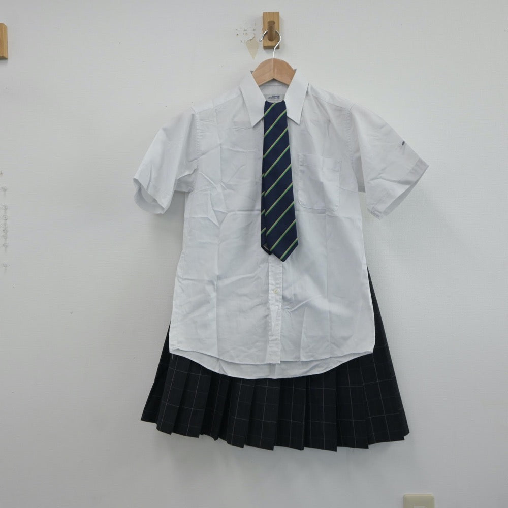 【中古】宮城県 仙台商業高等学校 女子制服 3点（シャツ・スカート）sf018616