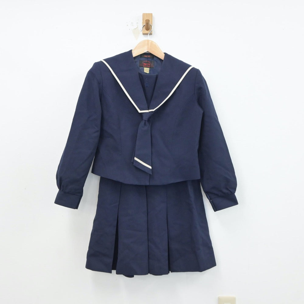 【中古】広島県 高陽高等学校 女子制服 4点（セーラー服・ニット・スカート）sf018798