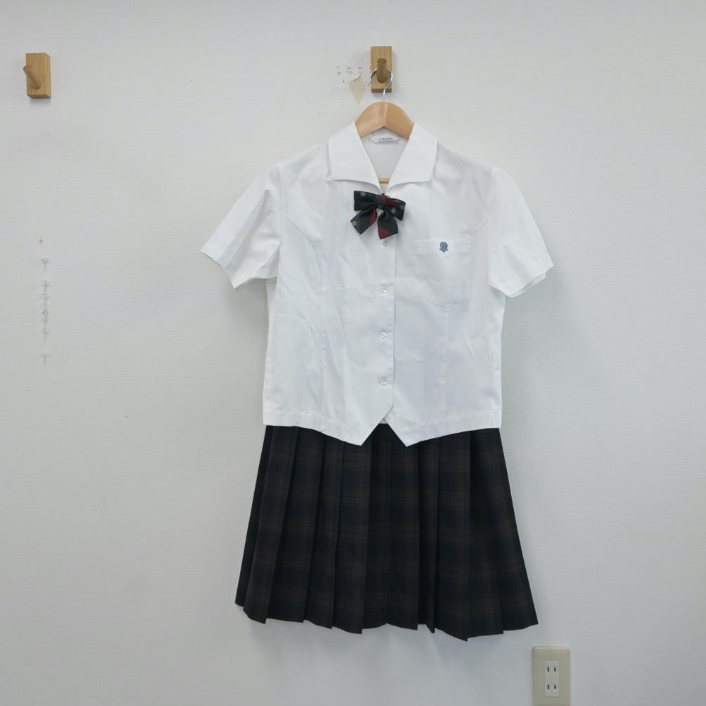 【中古】兵庫県 播磨南高等学校 女子制服 3点（シャツ・スカート）sf018805