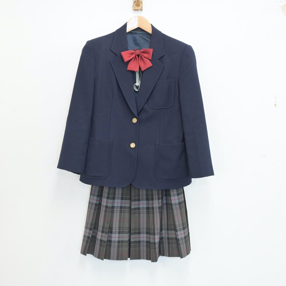 【中古】千葉県 千葉県立千城台高等学校 女子制服 4点（ブレザー・ベスト・スカート）sf018979