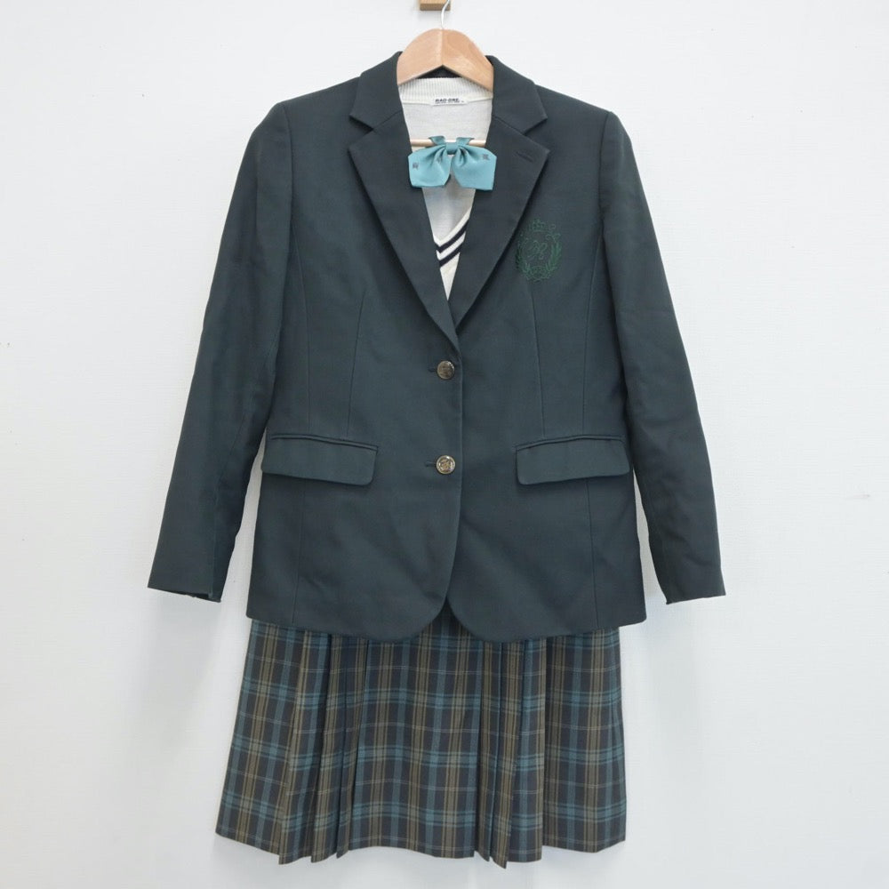 【中古】静岡県 富士宮北高等学校 女子制服 4点（ブレザー・ニット・スカート）sf019409